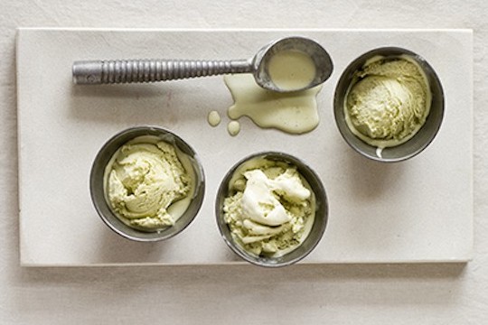 basil vanilla whey ice cream