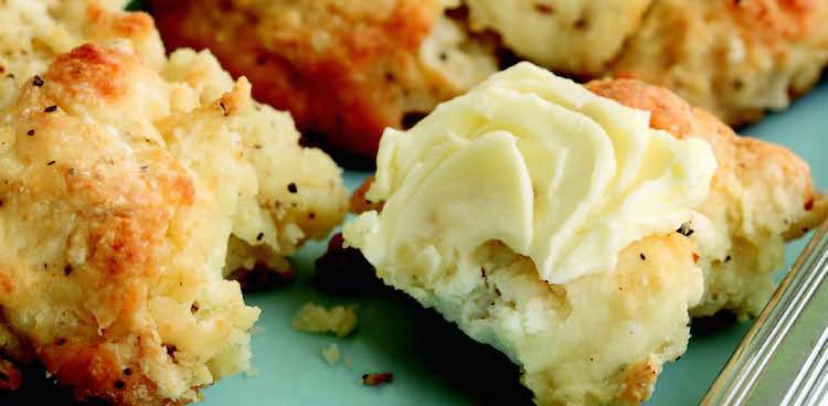 Peppered Pear and Goat Cheese Scones adapted from Savory Baking by Mary Cech