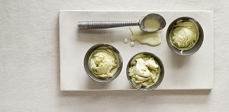 vanilla basil whey ice cream from toscaninis
