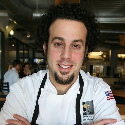 Chef Adame Kreisel, owner of Chaia Cucina, with his Northern Italian chicken and barley soup at Caputo's in Salt Lake City, Utah Friday, January 6, 2012.