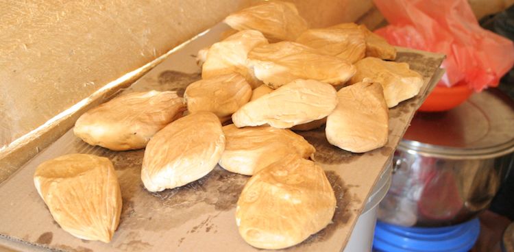 cheeses on brown paper after being smoked
