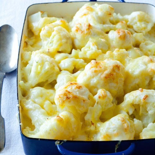 Cheese covered baked cauliflower from Catrine Kelty's portfolio
