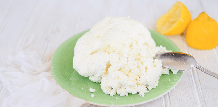 Homemade ricotta