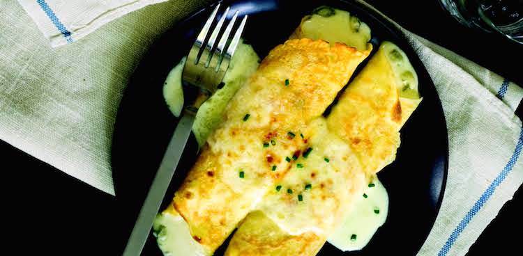 Crepes with Gorgonzola Stuffing
