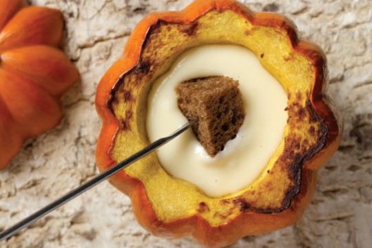 Asiago, Sage, and Walnut Fondue