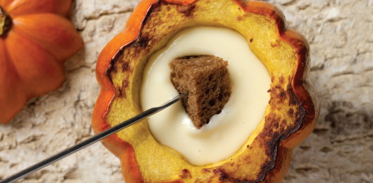 Asiago, Sage, and Walnut Fondue