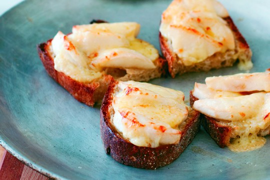 Broiled Gruyère Sandwich with Maple-Caramelized Apples made by chef Kathy Gunst
