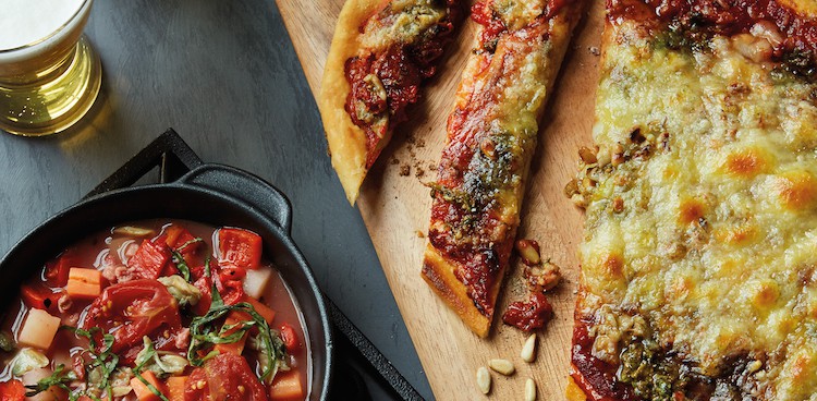 Clam and Fontina Pizza recipe from Tin Fish Gourmet