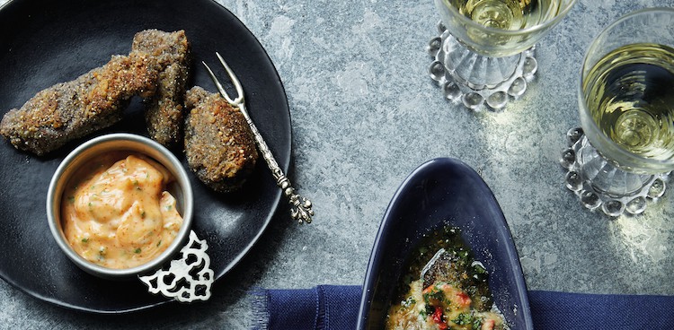 Pan-Fried Oysters with Cornmeal and Parmesan