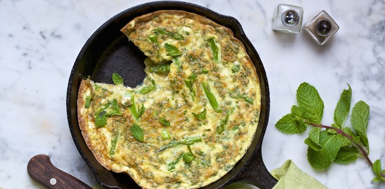 Potato, Feta, and Asparagus Frittata