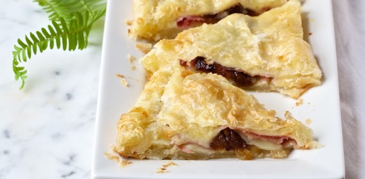 Gruyère, Apricot, and Prosciutto "Hot Pockets"