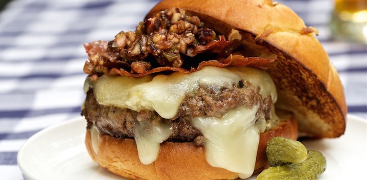 Stuffed Cheese Board Burger