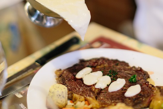 Steak with epoisses sauce