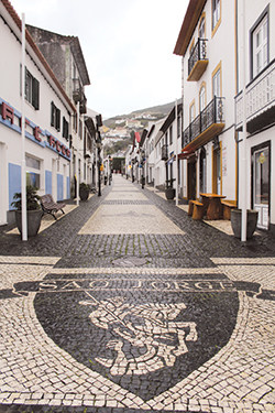 A street in Velas center on São Jorge.