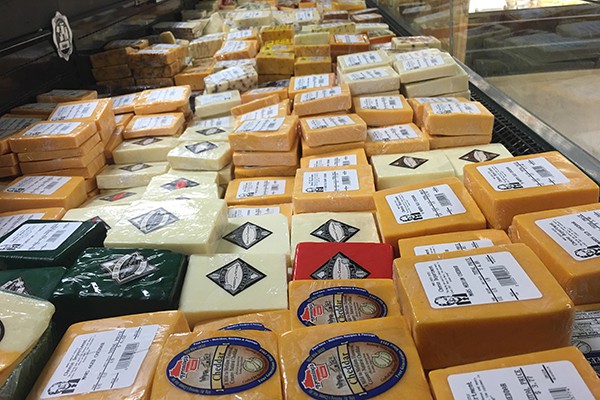 Cheese selction at Mars Cheese Castle