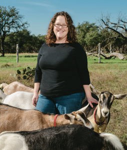 Second-generation cheesemaker Amelia Sweethardt with a few of her employees.