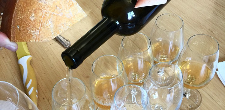 Bismark cheese and Serragghia wine. Photo courtesy of Have & Meyer