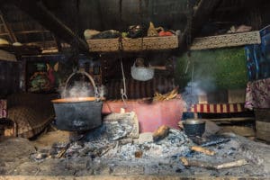 A rustic cheesemaking room in the stână. Photo credit: rusu ioana/Shutterstock.com.