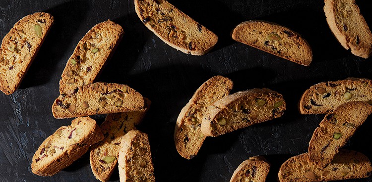 cranberry-pistachio biscotti