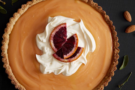 orange-almond tart