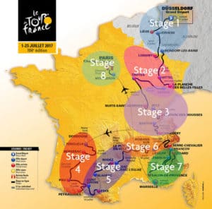 Cured de France map