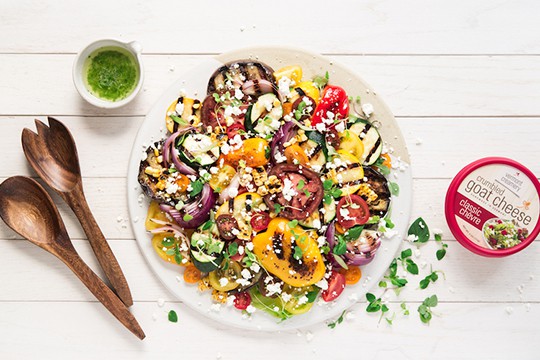 Grilled Vegetable Salad with Vermont Creamery Crumbled Goat Cheese