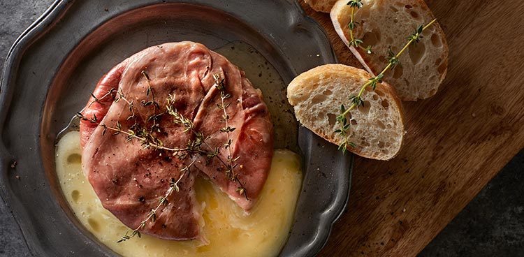ham-wrapped brie