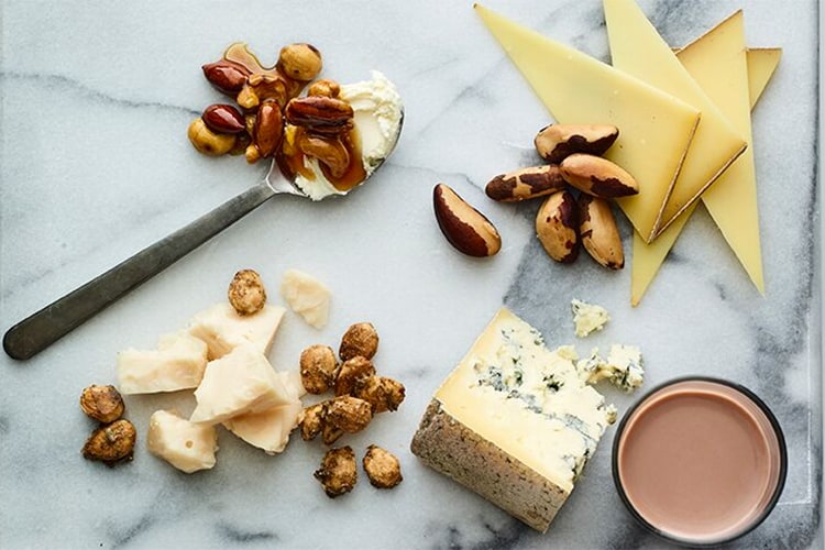 nuts and cheese