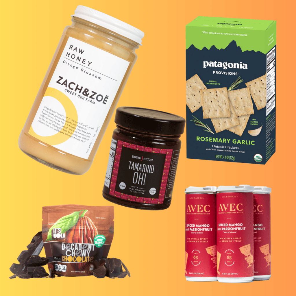 Spring accompaniments like crackers and honey.